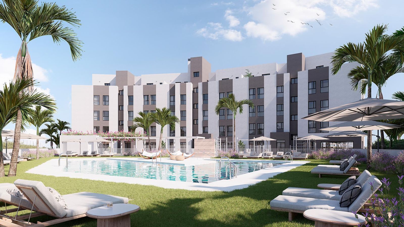 1 Bed Middle Floor Apartment in Mijas Costa w Mijas — Apartament